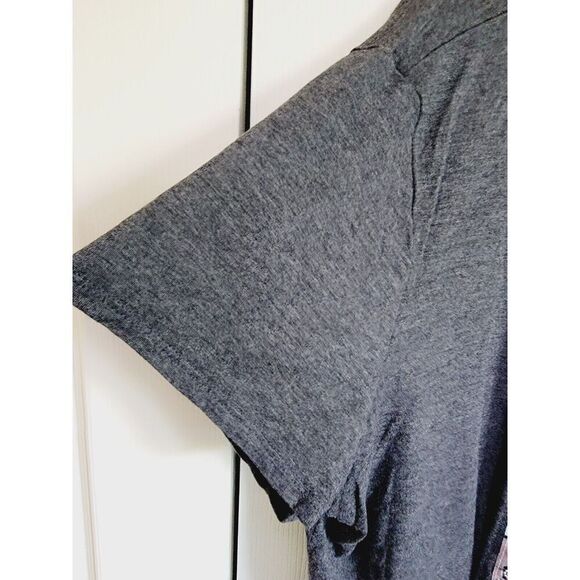 LOVE J 3X Women's Short Sleeve Top Sparkle High Heels & Jeans Gray SS‎ Swing Top - Picture 5 of 8